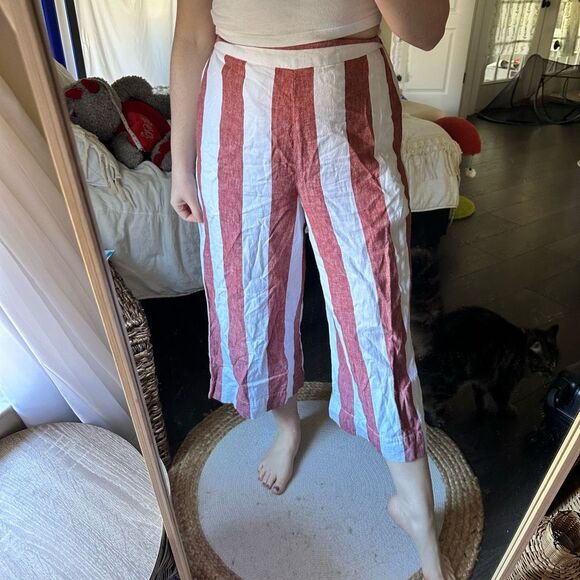 Madewell Women’s Small Huston Pull on Pants Bold Stripe - Picture 1 of 7